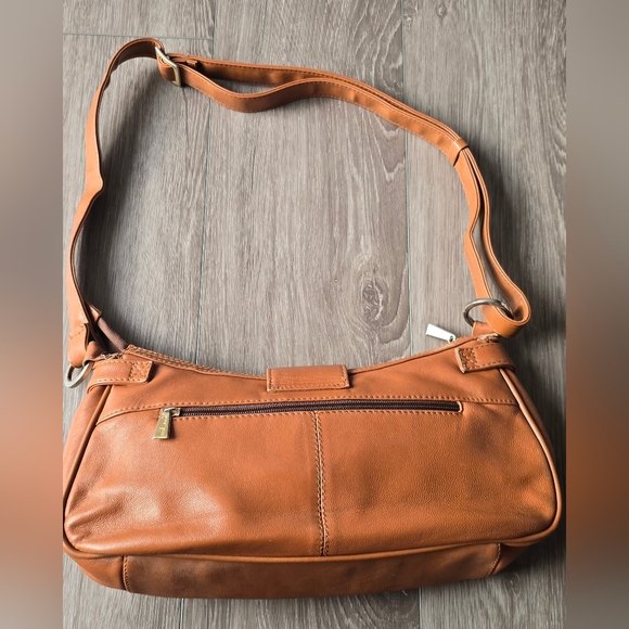Laura Valle Tan Shoulder Bag Spain Vintage Style Leather Western Costal Cowgirl - Picture 2 of 11